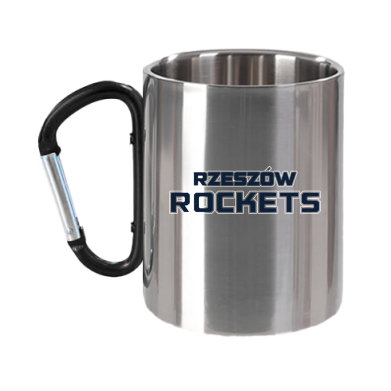 Kubek metalowy z uszkiem karabińczykiem ROCKETS